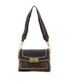 Borsa Donna Agnese Marrone, in pelle con borchie