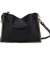 Borsa Donna Kura con borchie sul manico Nero