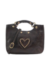 Borsa Donna Luigia, in pelle Marrone, con cuore