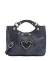 Borsa Donna Luigia, in pelle Blu, con cuore