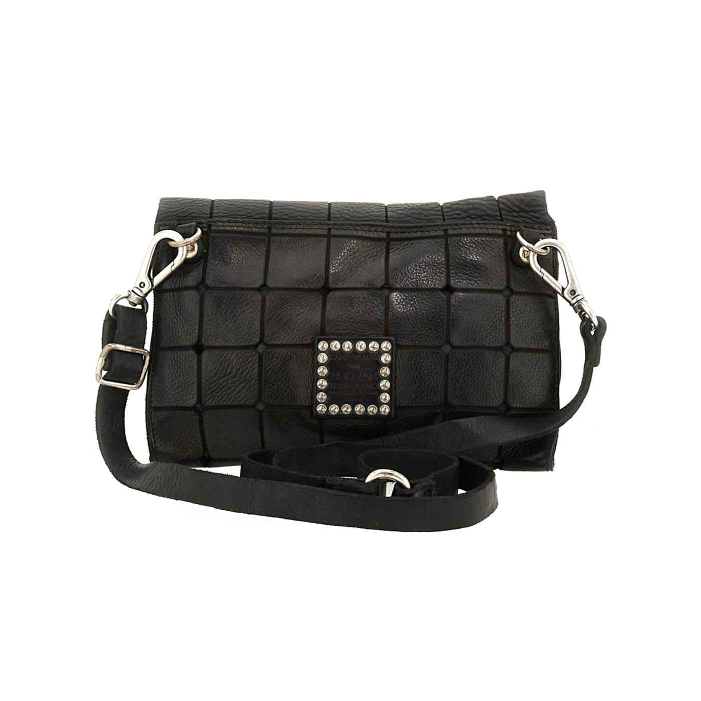 Borsa a tracolla Acacia motivo laser Nero retro