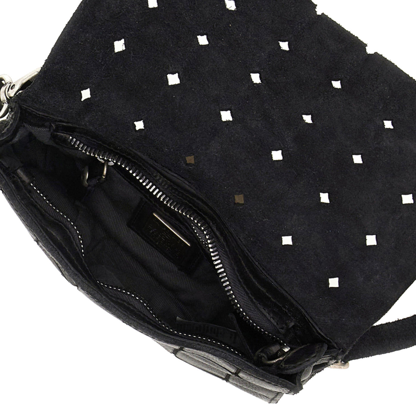 Borsa a tracolla Acacia motivo laser Nero interno
