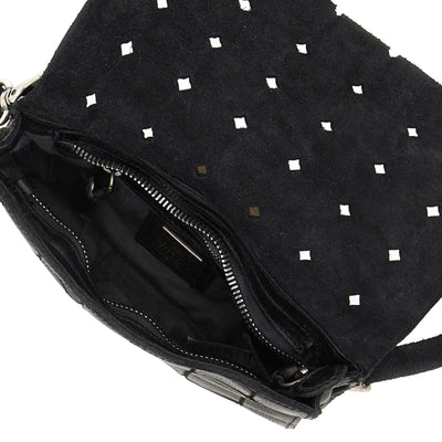 Borsa a tracolla Acacia motivo laser Nero interno