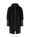 Cappotto Donna con inserti in nylon e zip frontale dorata