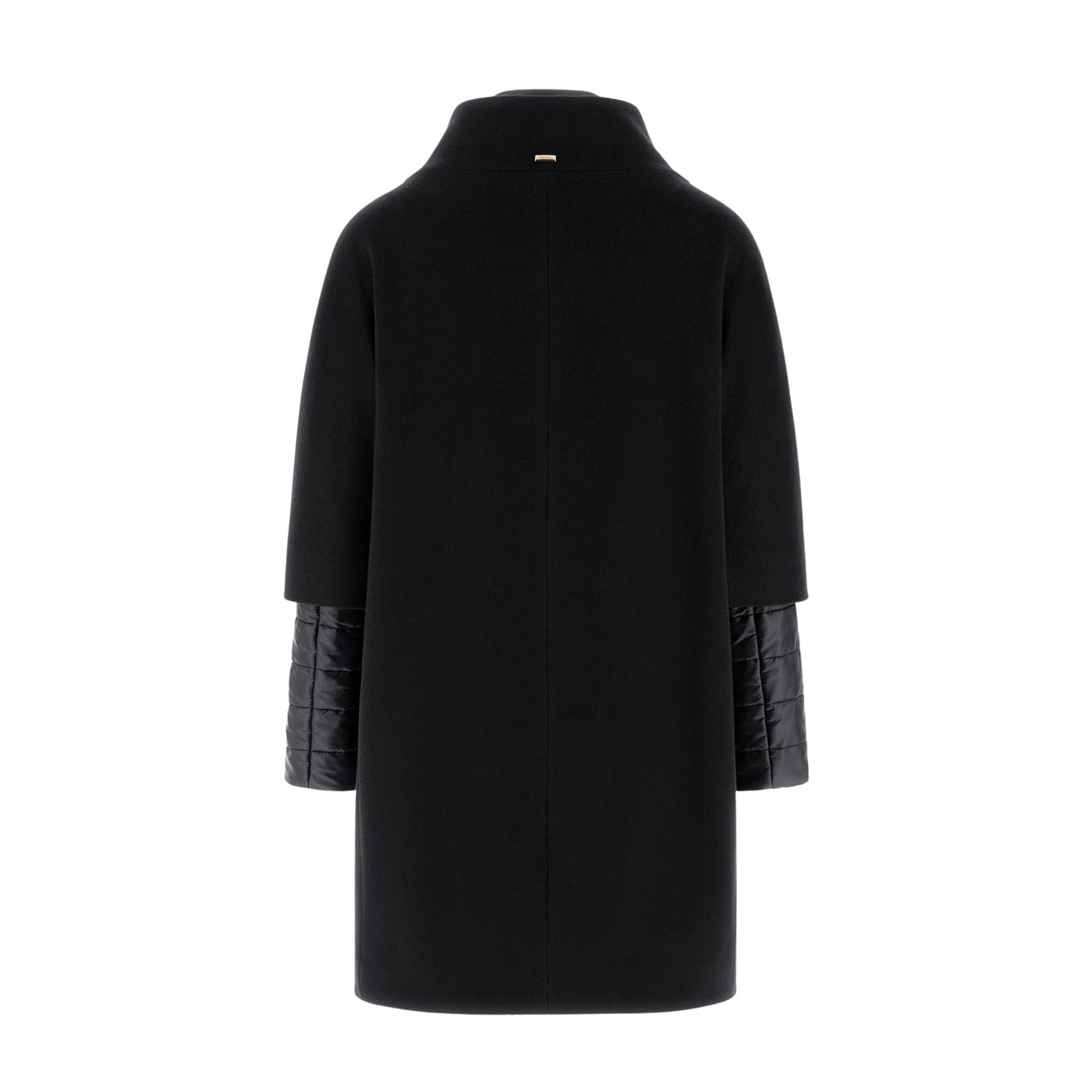 Cappotto Donna con inserti in nylon e zip frontale dorata