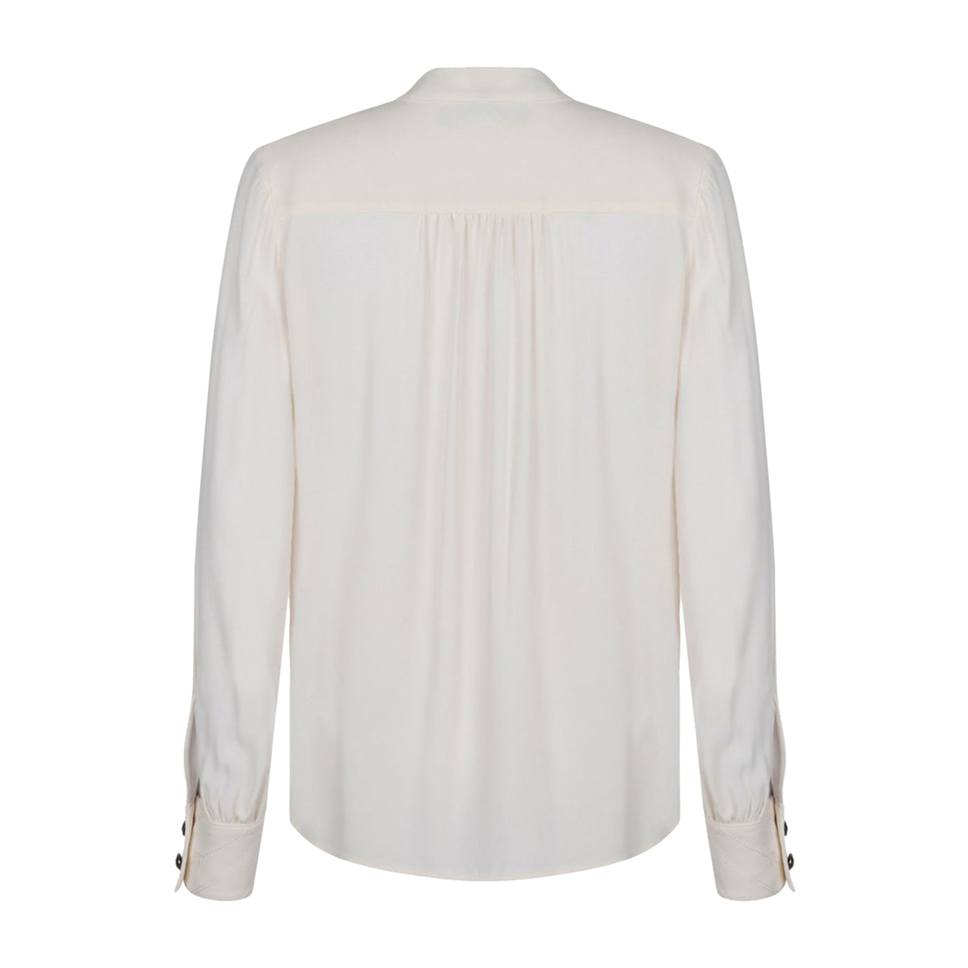 Blusa Donna Bianca, con scollo a V e con maniche lunghe