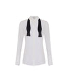 Camicia Bianca Donna con cravattino nero