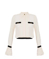 Camicia Donna in georgette con bottoni gioiello