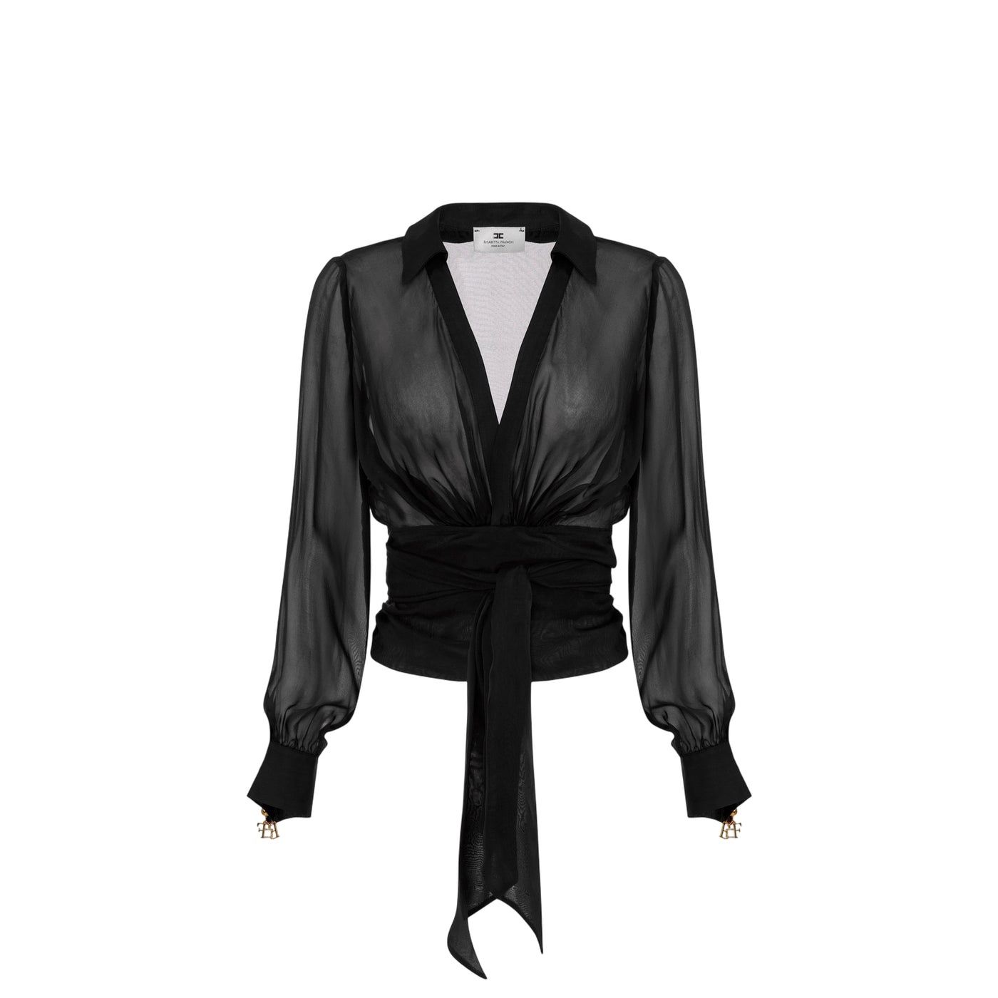 Acquista subito la Camicia Donna, in pura seta con polsi con gemelli e collo con scollo a V incrociato firmata Elisabetta Franchi su Old England: vieni a scoprire tutta la collezione sul nostro sito