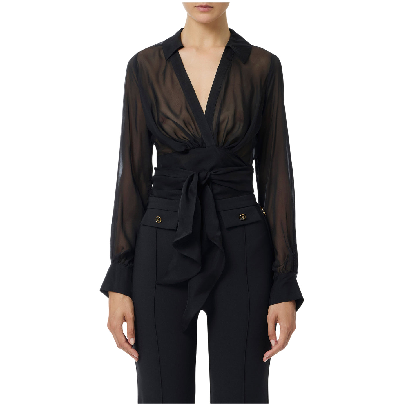 Acquista subito la Camicia Donna, in pura seta con polsi con gemelli e collo con scollo a V incrociato firmata Elisabetta Franchi su Old England: vieni a scoprire tutta la collezione sul nostro sito