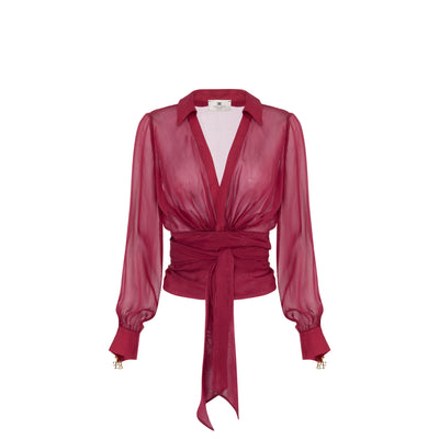 Acquista subito la Camicia Donna, in pura seta, polsi con gemelli e colletto e scollo a V incrociato firmata Elisabetta Franchi su Old England: vieni a scoprire tutta la collezione sul nostro sito
