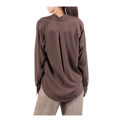 Camicia Donna a tinta unita, con colletto classico e taschine