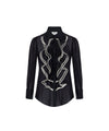 Camicia Donna Nera con maniche a 3/4