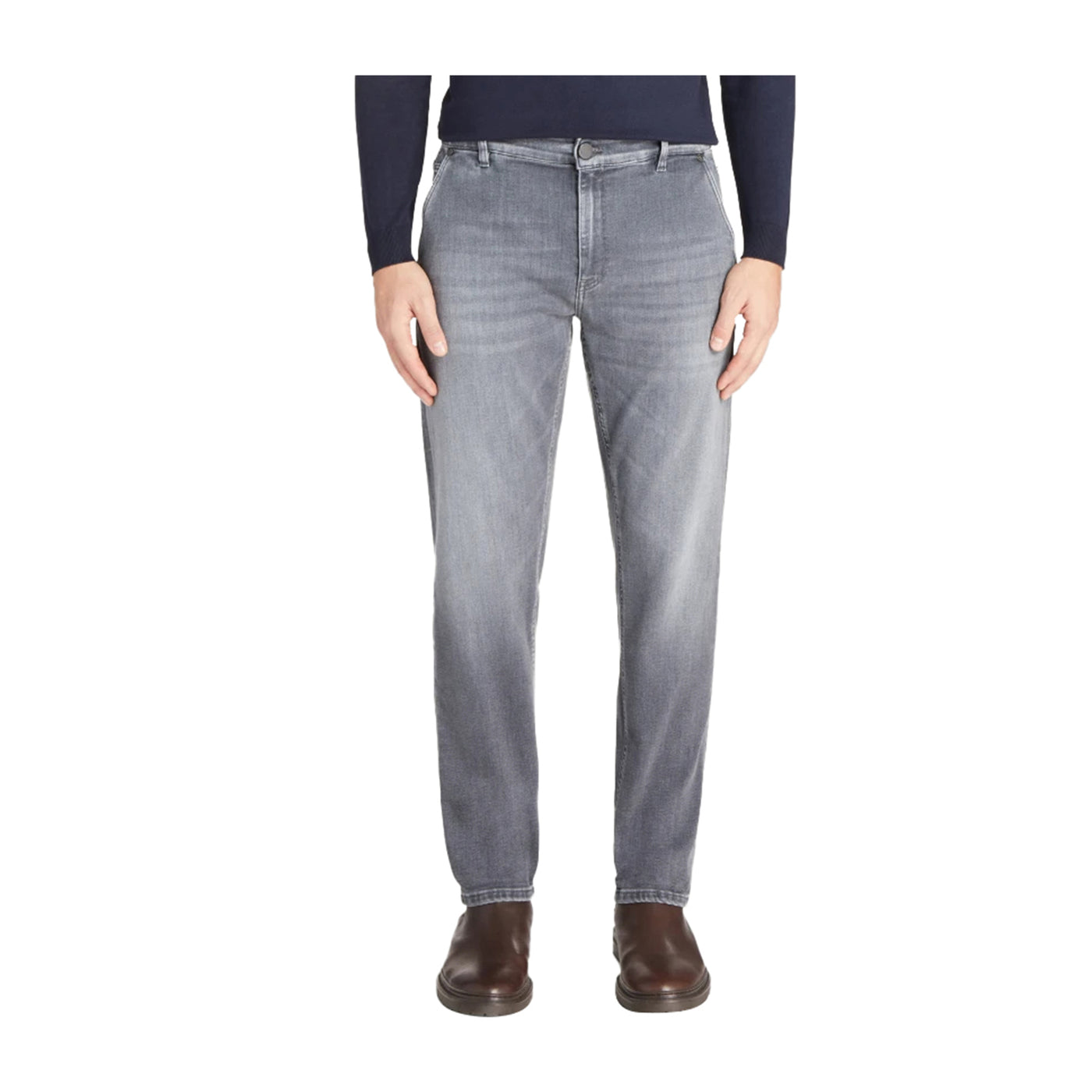 Jeans Indie Uomo soft touch Grigio modello frontale