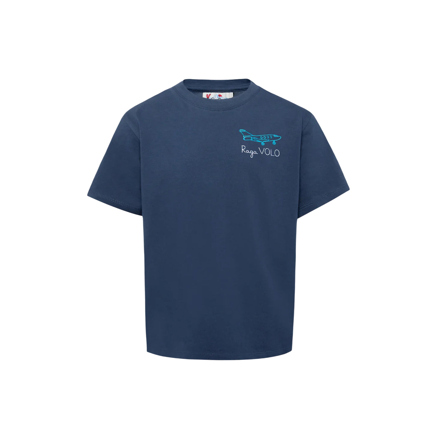 T-shirt Junior Cameron Blu con ricamo
