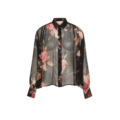 Camicia Camila da Donna in chiffon stampato