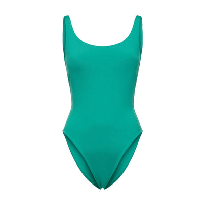 Women's one-piece swimsuit with back neckline