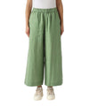 Pantalone Donna Canneti in lino Verde modella frontale