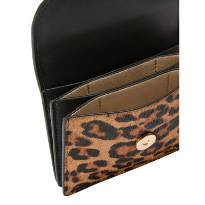Portacarte Donna in pelle spazzolata leopardata interno