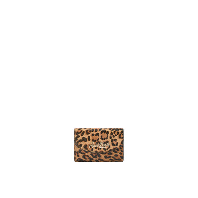 Portacarte Donna in pelle spazzolata leopardata