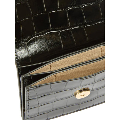 Portacarte Donna in pelle stampa cocco Nero interno
