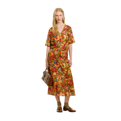 Abito Carnaval da Donna con stampa multi all over modella frontale