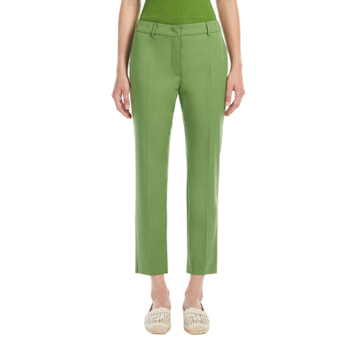 Pantaloni Donna Cecco a sigaretta Verde modella frontale