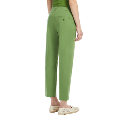 Pantaloni Donna Cecco a sigaretta Verde modella retro