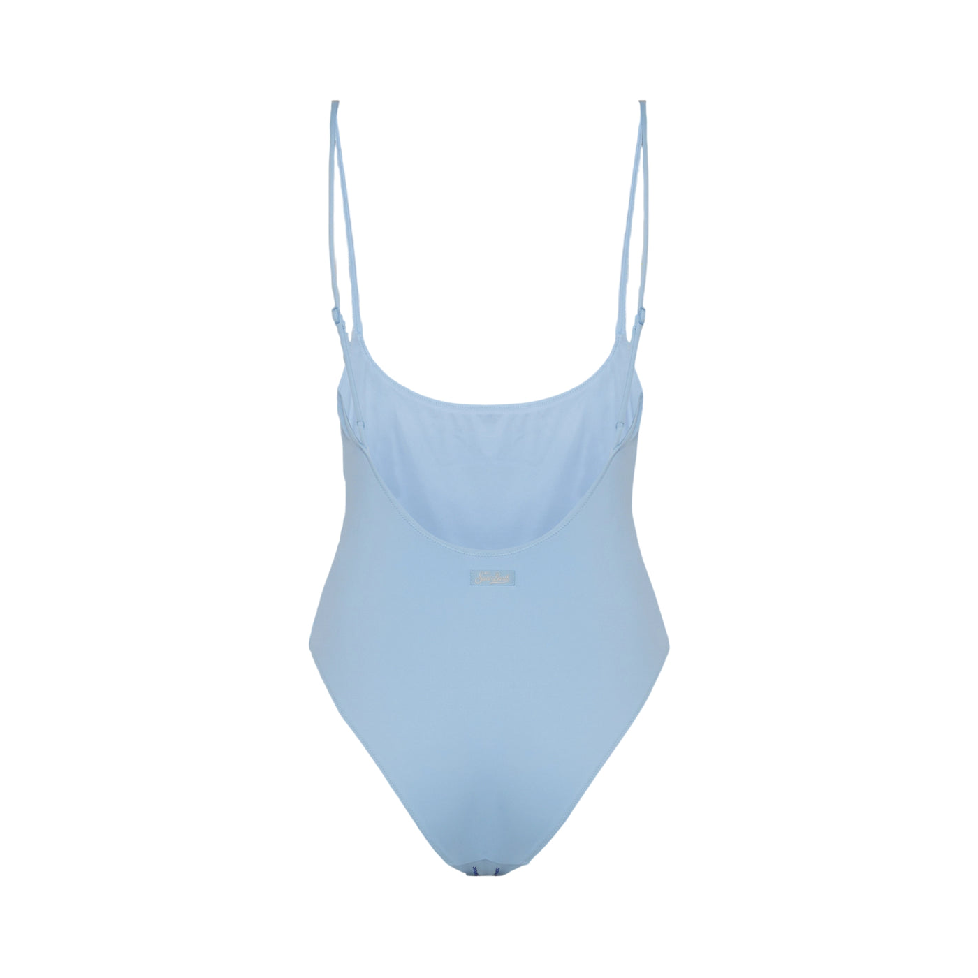 Costume intero Cecille da Donna con strass Celeste retro
