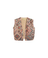 Gilet Donna cropped con fantasia