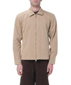 Giacca corta da uomo in misto cotone a tinta unita beige