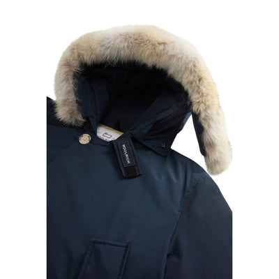 Parka Uomo Arctic Blu con pelliccia rimovibile dettaglio pelliccia