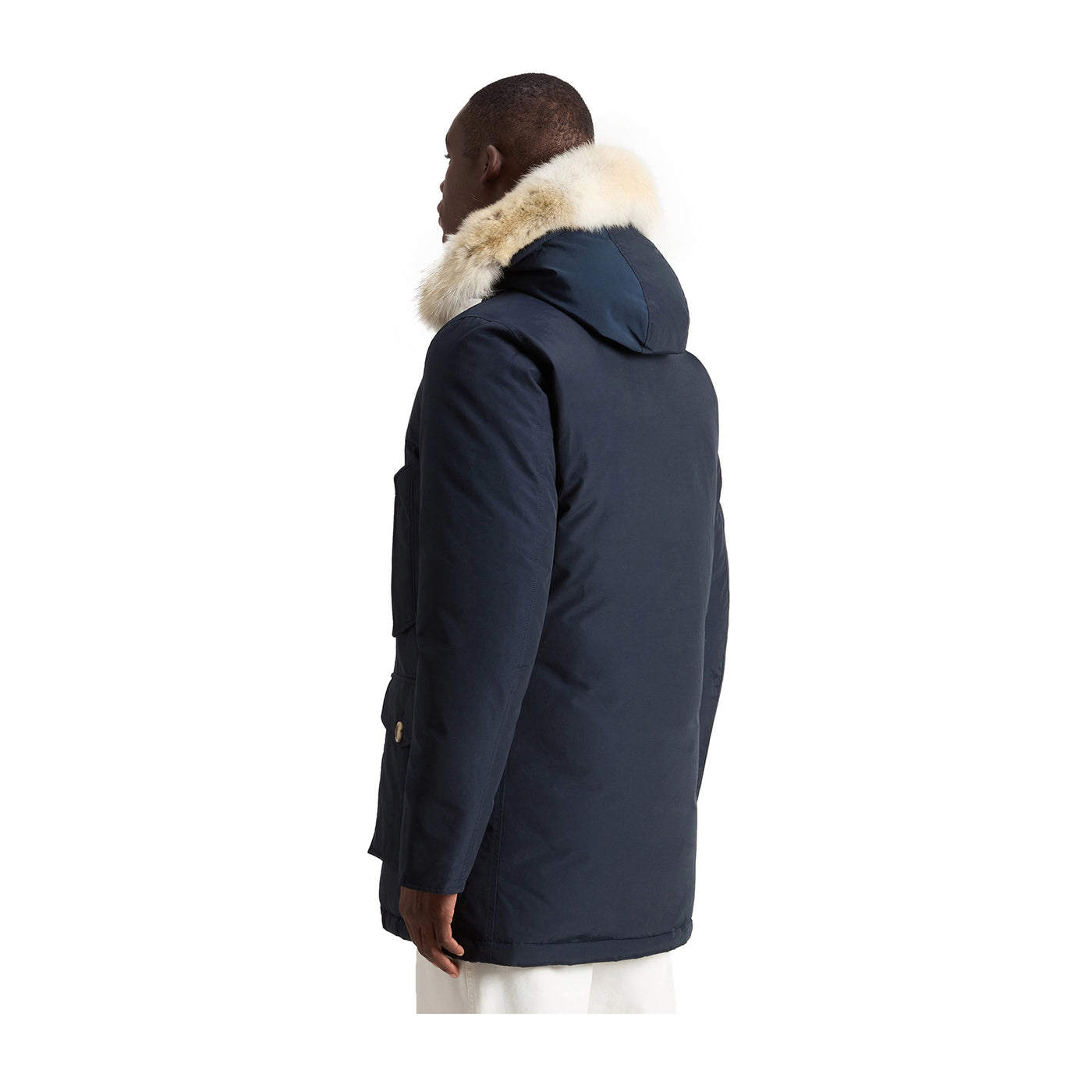 Parka Uomo Artic Blu con cappuccio ed imbottitura in piuma