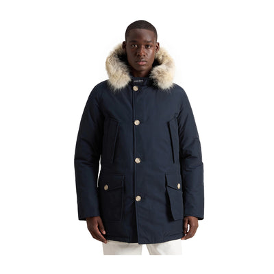 Parka Uomo Artic Blu con cappuccio ed imbottitura in piuma