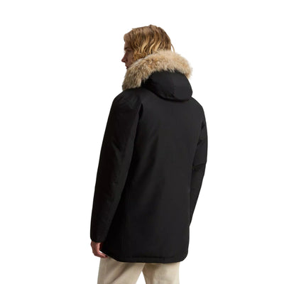 Parka Uomo Arctic Nero con pelliccia rimovibile modello retro