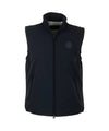 Gilet Uomo Blu idrorepellente, con collo alto e tasche laterali a filo