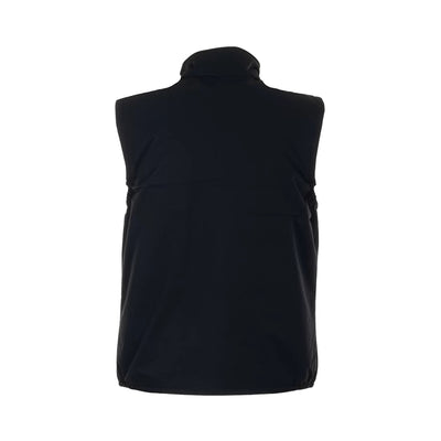 Gilet Uomo Blu idrorepellente, con collo alto e tasche laterali a filo