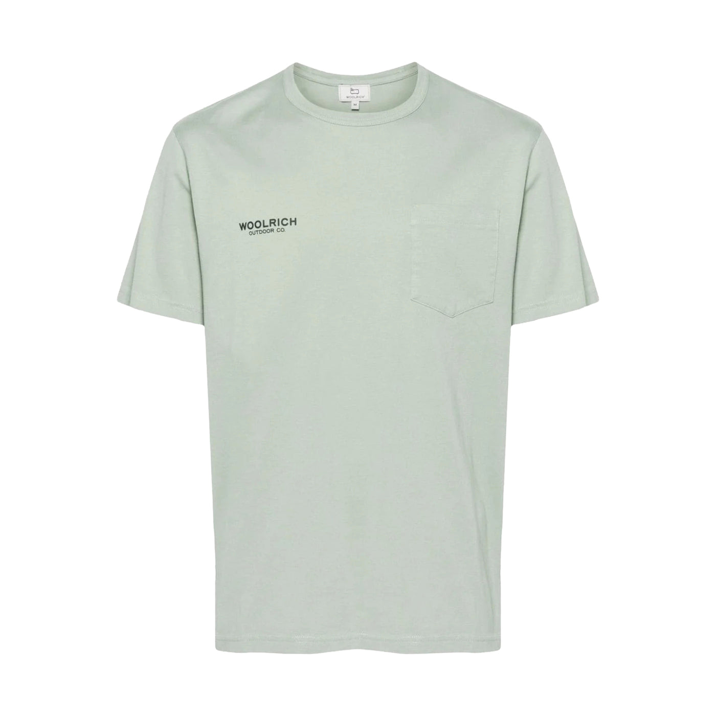 T-shirt Uomo Verde con taschino e stampa logo frontale