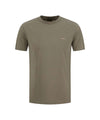 T-shirt uomo in puro cotone verde con logo