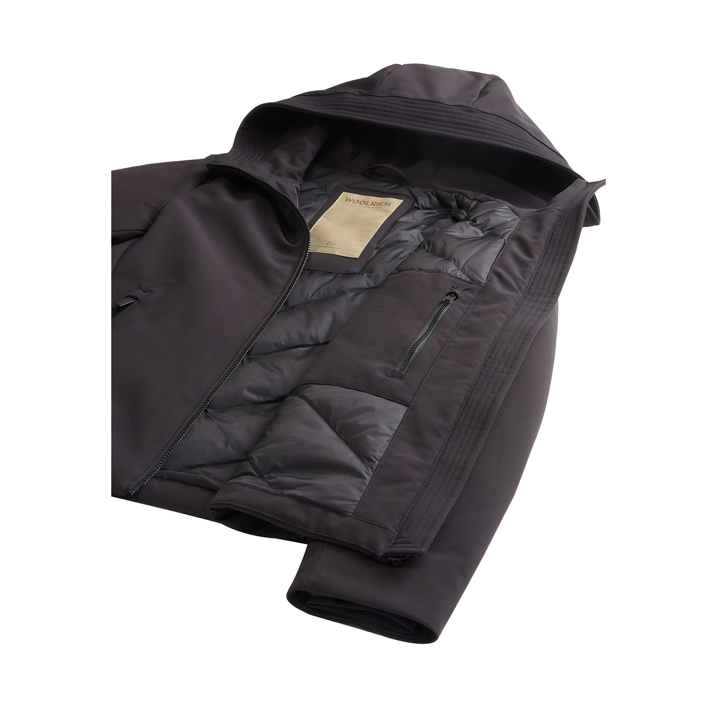 Parka Firth Donna Corto Tech Softshell Nero interno