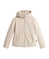 Parka Donna Beige con cappuccio e zip frontale