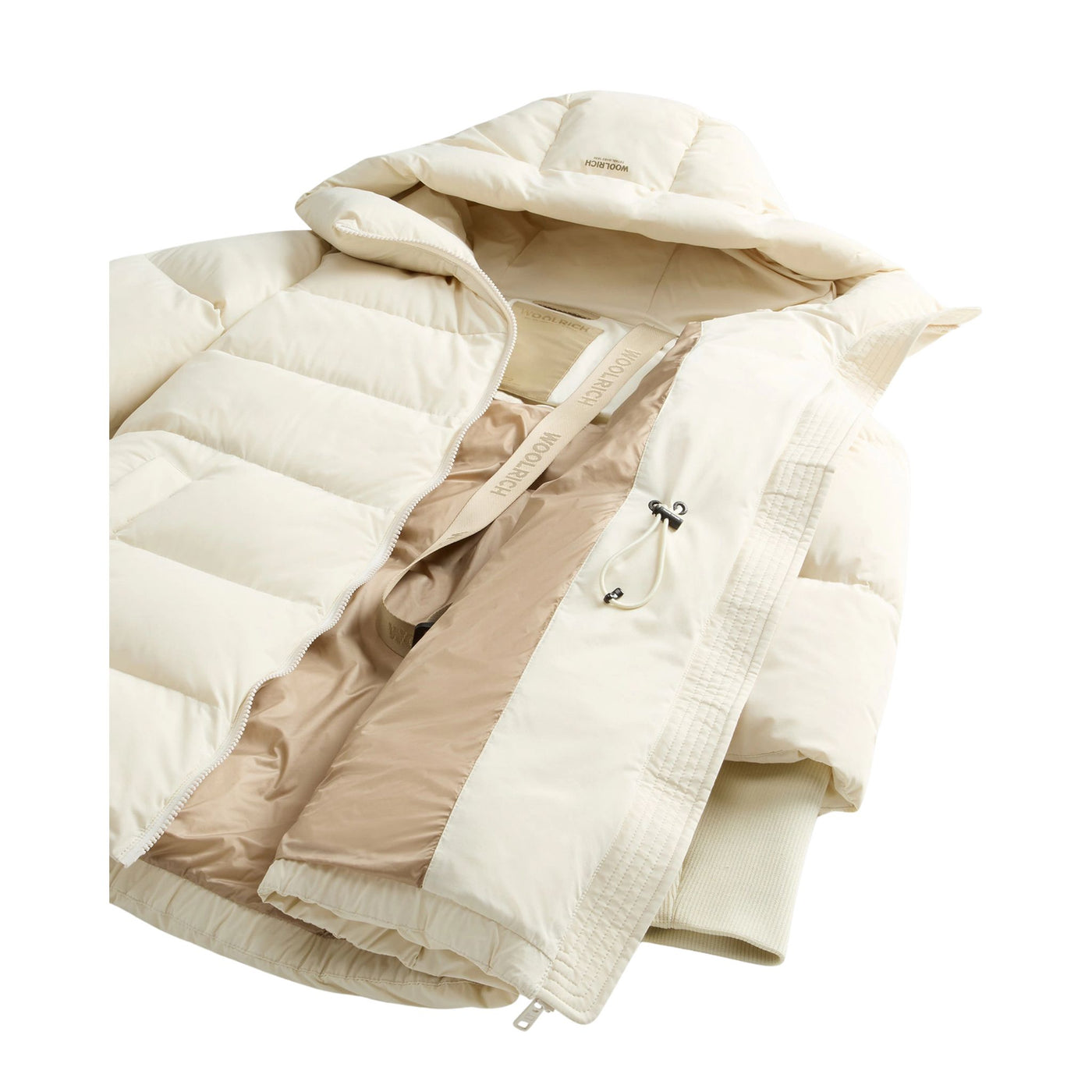 Piumino Donna Cloud in nylon elasticizzato Crema interno