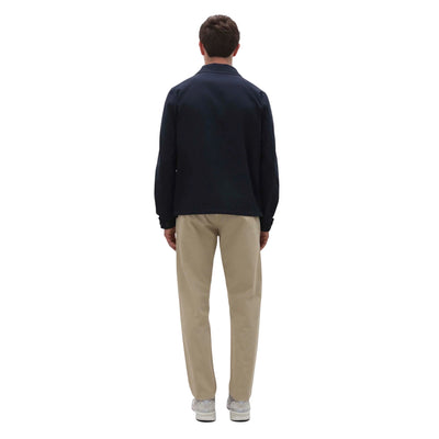 Giubbotto Uomo in mash in canvas Navy modello intero retro
