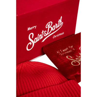 Christmas Box Donna, con cappello in lana e pochette in velluto