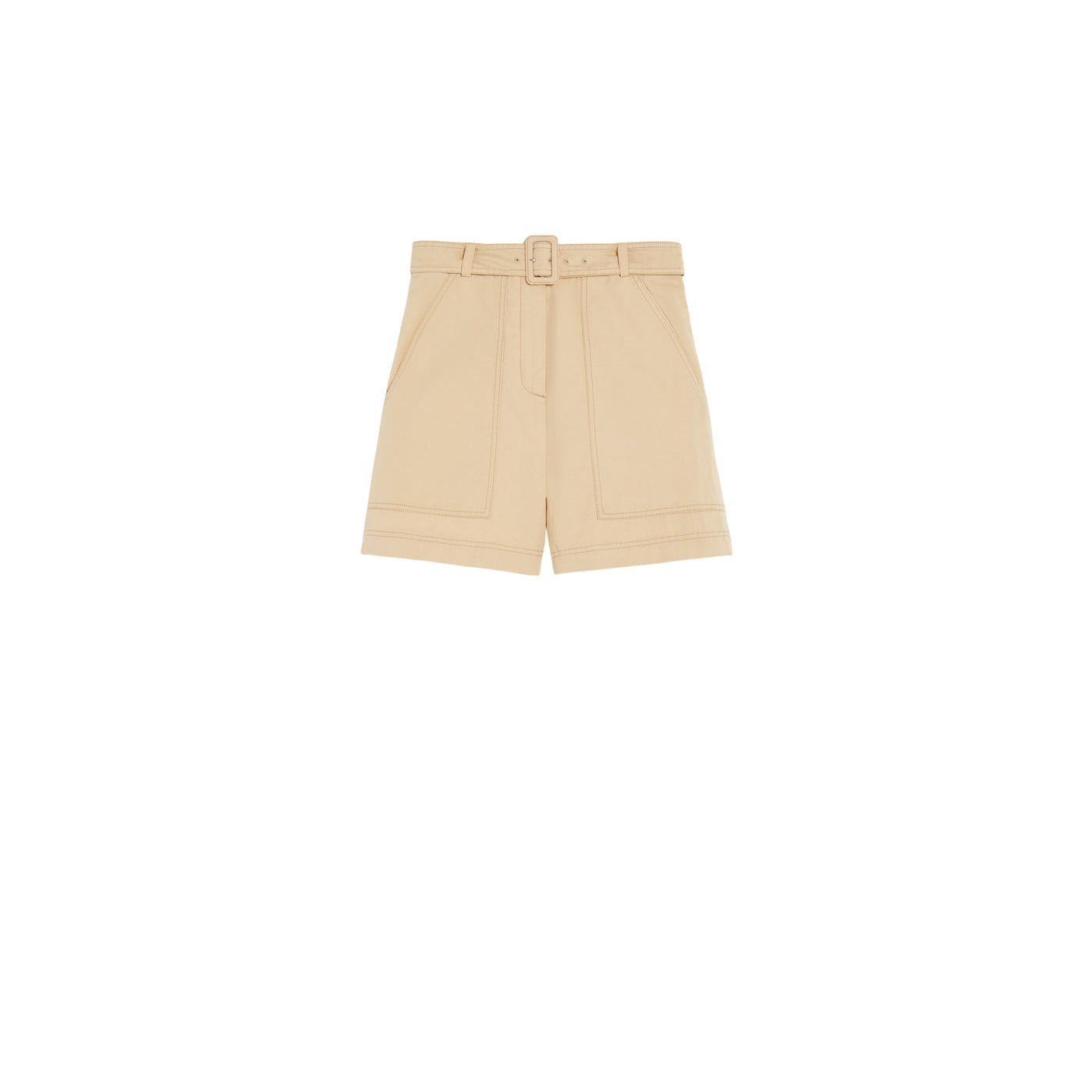 Bermuda Donna in cotone e lino Beige