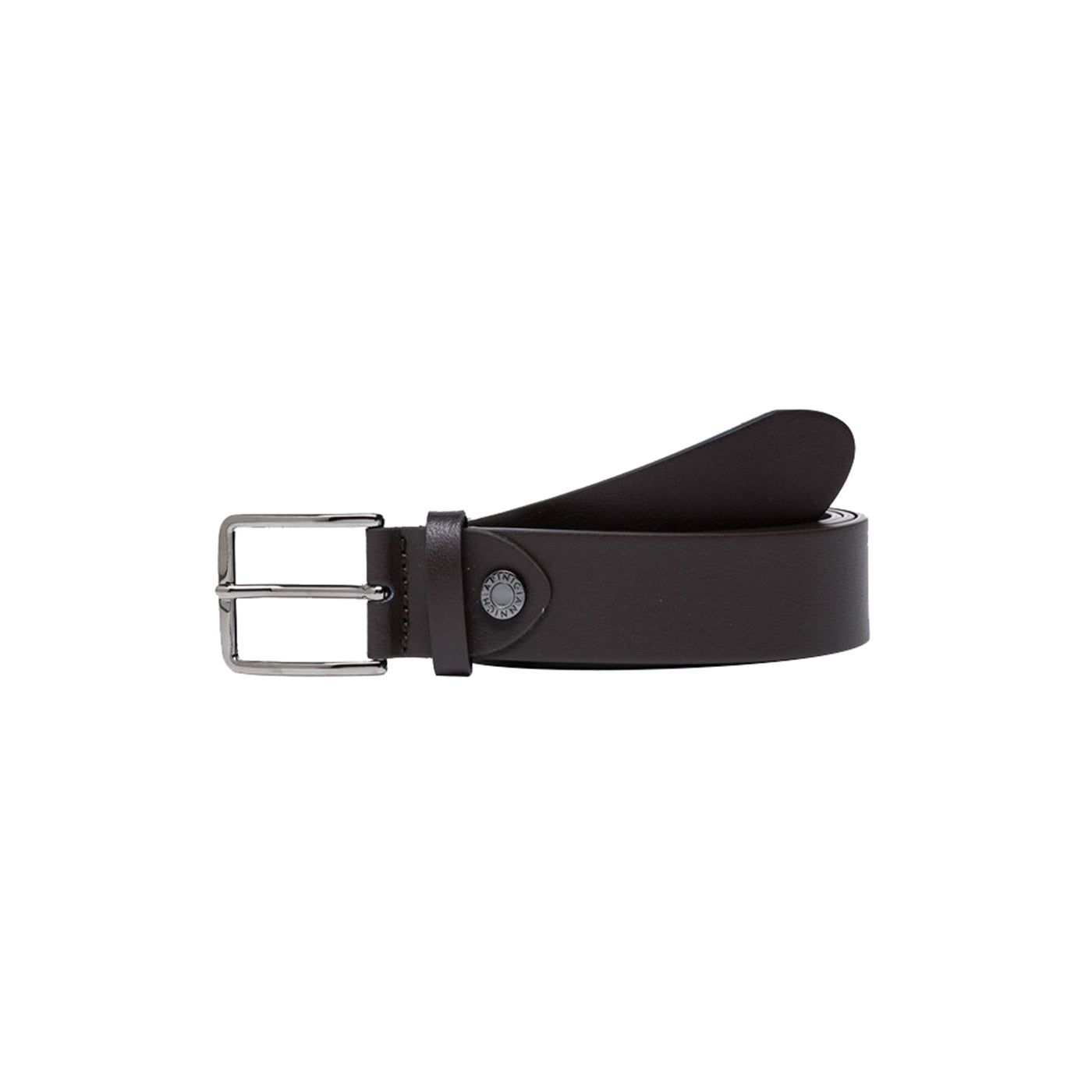 Men's belt with metal buckle