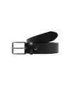 Men's black smooth leather belt