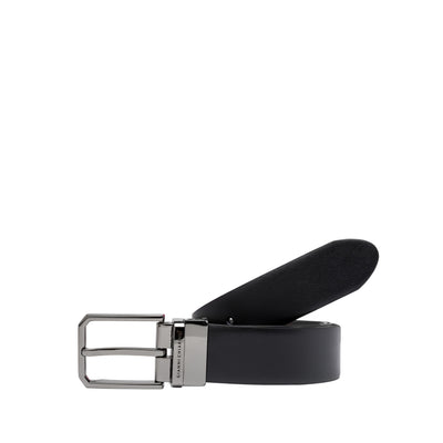Cintura Uomo Reversibile in pelle 3,5cm Nero/Marrone