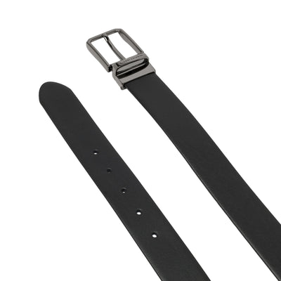 Cintura Uomo Reversibile in pelle 3,5cm Nero/Grigio
