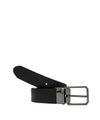 Cintura Uomo Reversibile in pelle 3,5cm Nero/Grigio